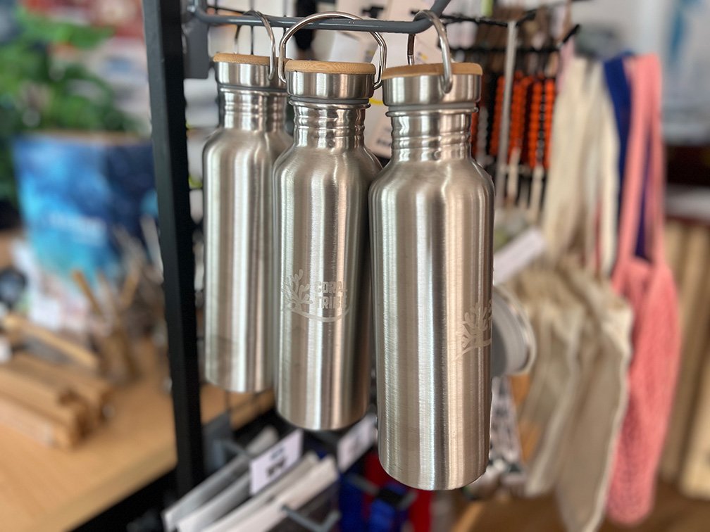 Coral tribe refill water bottle