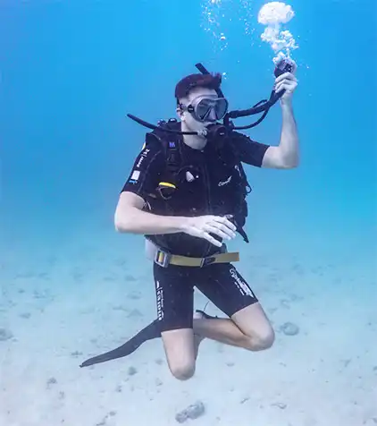 Open Water Student Hovering